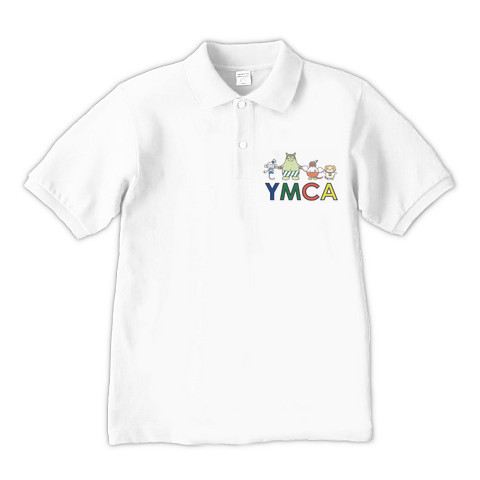 岡山YMCAキャラクターシャツ｜ポロシャツ｜ホワイト