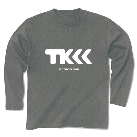 TK design ロゴTシャツ　type tk ｜長袖Tシャツ Pure Color Print｜グレー