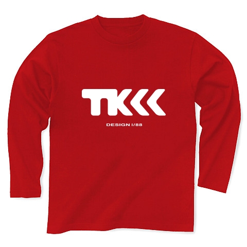 TK design ロゴTシャツ　type tk ｜長袖Tシャツ Pure Color Print｜レッド
