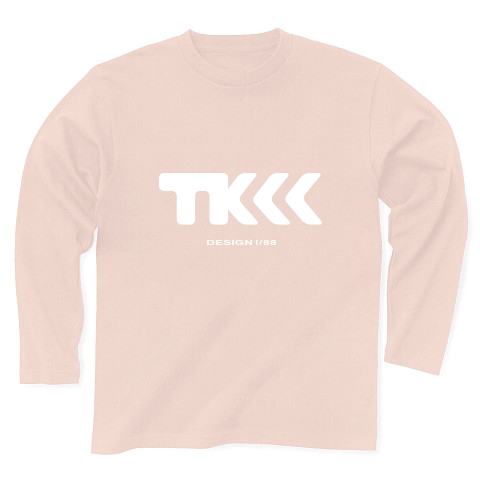 TK design ロゴTシャツ　type tk ｜長袖Tシャツ Pure Color Print｜ライトピンク