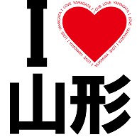 I LOVE 山形（黒文字）−　by tkdesign