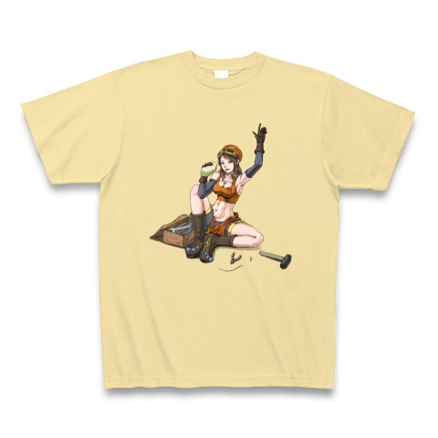 商品詳細 スチームパンク風の女性のイラスト Tシャツ Pure Color Print ナチュラル デザインtシャツ通販clubt