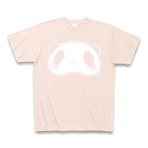 【ぱんだ＋ぴょ】ぱんだ顔。白。｜Tシャツ Pure Color Print｜ライトピンク