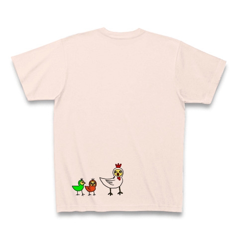 ヤマバニちゃん＆とり親子｜Tシャツ｜ライトピンク