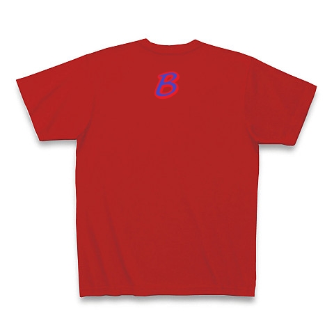 「B」アメリカンポップ｜Tシャツ Pure Color Print｜レッド