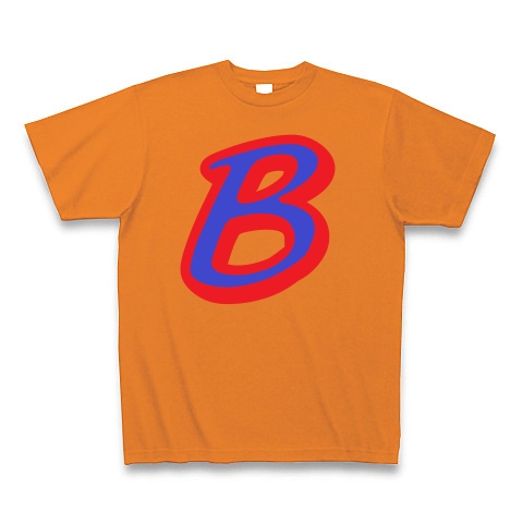 「B」アメリカンポップ｜Tシャツ Pure Color Print｜オレンジ