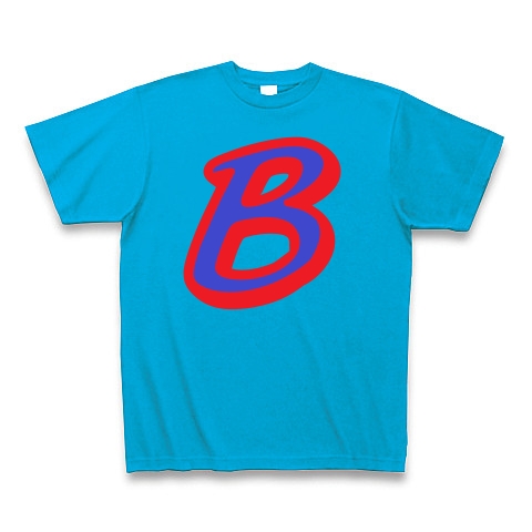 「B」アメリカンポップ｜Tシャツ Pure Color Print｜ターコイズ