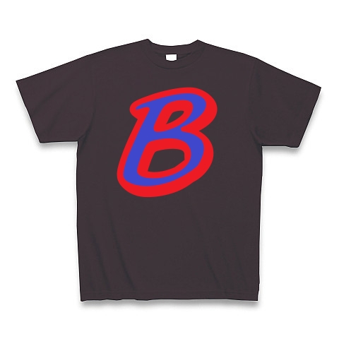 「B」アメリカンポップ｜Tシャツ Pure Color Print｜チャコール