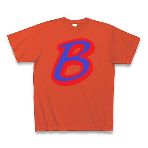「B」アメリカンポップ｜Tシャツ Pure Color Print｜イタリアンレッド