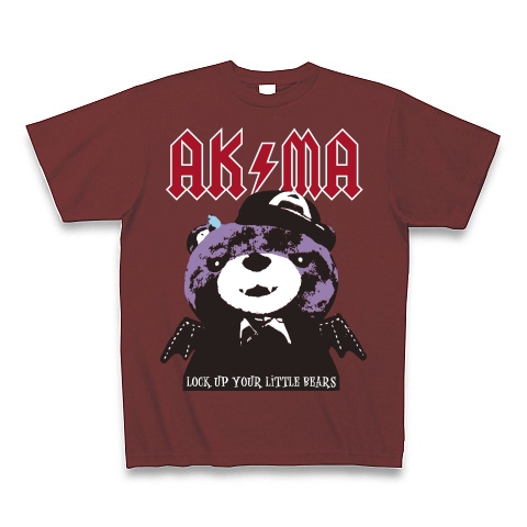 AK/KM LOCK UP!!｜Tシャツ Pure Color Print｜バーガンディ