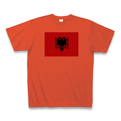 商品詳細 アルバニアの国旗ー 片面プリント Tシャツ イタリアンレッド デザインtシャツ通販clubt