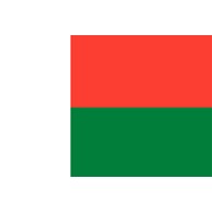 マダガスカルの国旗ー片面プリント