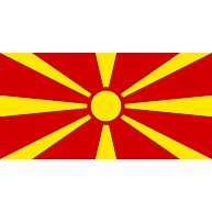 マケドニアの国旗ー片面プリント