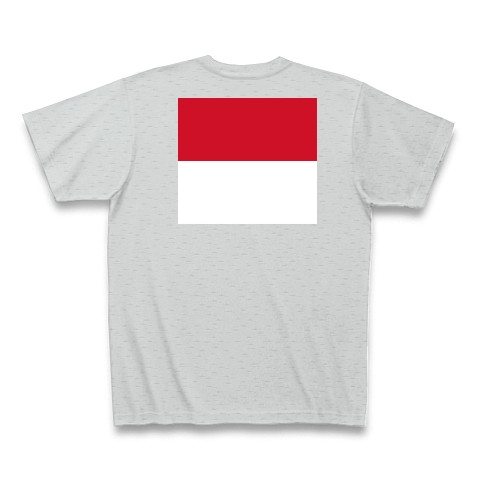 商品詳細 モナコの国旗ー両面プリント Tシャツ Pure Color Print グレー デザインtシャツ通販clubt