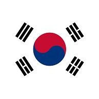 大韓民国の国旗ー　片面プリント