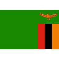 ザンビアの国旗ー　片面プリント