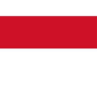 インドネシアの国旗ー片面プリント