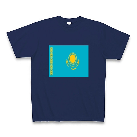 商品詳細 カザフスタンの国旗ー横ー両面プリント Tシャツ Pure Color Print ジャパンブルー デザインtシャツ通販clubt