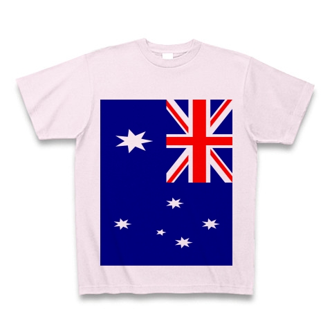 商品詳細 オーストラリアの国旗ー縦ー両面プリント Tシャツ ピーチ デザインtシャツ通販clubt
