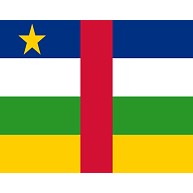 中央アフリカの国旗ー横ー横　ー両面プリント 
