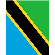 タンザニアの国旗ー縦ー両面プリント