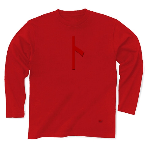 一文字リボン−卜、赤｜長袖Tシャツ｜レッド