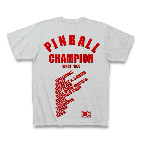PINBALL CHAMPION SINCE 1973 その１｜Tシャツ｜グレー