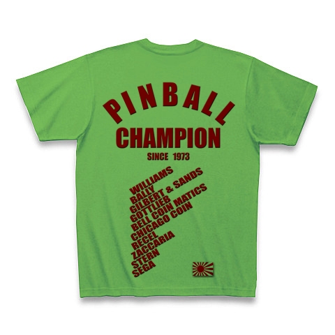 PINBALL CHAMPION SINCE 1973 その１｜Tシャツ｜ブライトグリーン