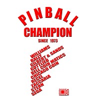 PINBALL CHAMPION SINCE 1973 その１｜Tシャツ｜アイスグリーン