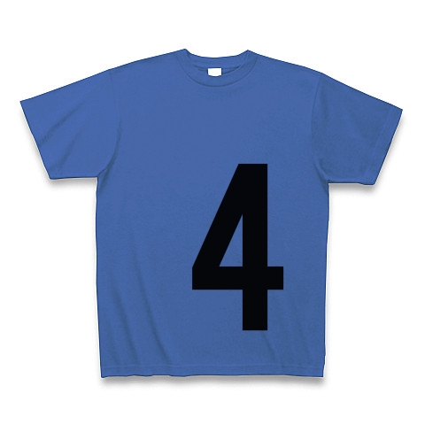 4（数字Tシャツ）｜Tシャツ｜ミディアムブルー