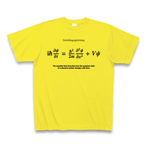 商品詳細 シュレーディンガー方程式 量子力学 波動関数 猫 Tシャツ デイジー デザインtシャツ通販clubt