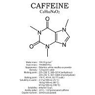 カフェイン お茶 コーヒーに含まれる 化学構造シリーズ 分子式デザイン デザインの全アイテム デザインtシャツ通販clubt