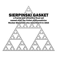フラクタルTシャツ：シェルピンスキーのギャスケット(ガスケット)：学問・科学・数学