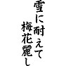 雪に耐えて梅花麗し 雪に耐えて梅花麗し