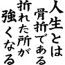 人生とは骨折である。 折れた所が強くなる 人生とは骨折である。 折れた所が強くなる