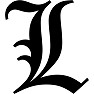 デスノート風「L」(黒文字) デスノート風「L」(黒文字)