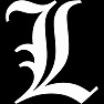 デスノート風「L」(白文字) デスノート風「L」(白文字)