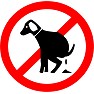 野糞禁止マーク(犬) 野糞禁止マーク(犬)