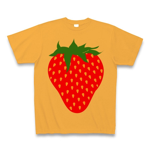 商品詳細『シンプル★イチゴ｜Tシャツ｜コーラルオレンジ』デザインTシャツ通販ClubT