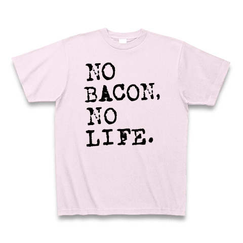 NO BACON NO LIFE｜Tシャツ｜ピーチ