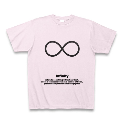商品詳細 無限大記号 Infinity 面白文字デザイン 記号文字系 Tシャツ ピーチ デザインtシャツ通販clubt