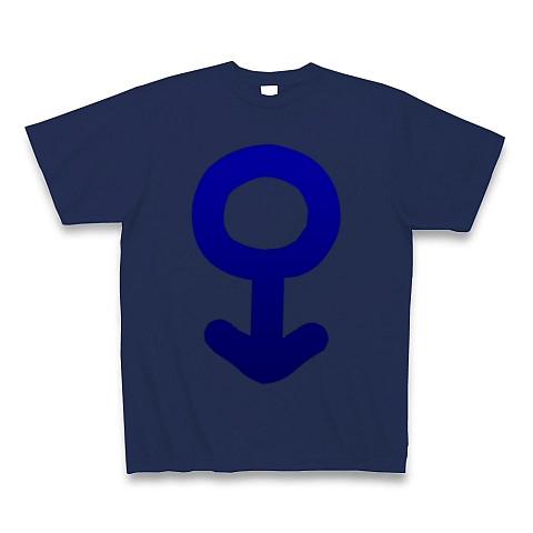 商品詳細 逆男性記号 面白文字デザイン 記号文字系 Tシャツ Pure Color Print ジャパンブルー デザインtシャツ通販clubt