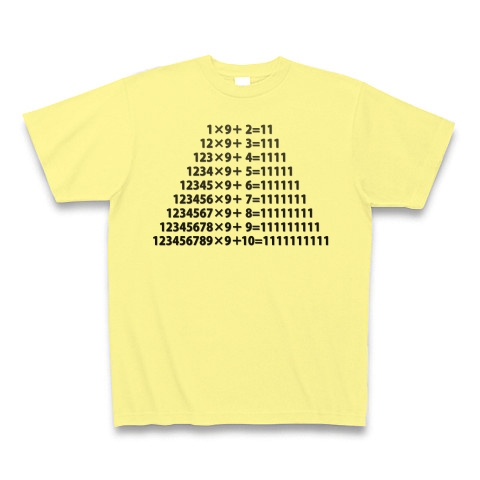 商品詳細 面白い数学の計算 美しい数式 Tシャツ ライトイエロー デザインtシャツ通販clubt