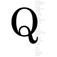 Q Qで始まる英単語 面白文字デザイン 記号文字系 デザインの全アイテム デザインtシャツ通販clubt