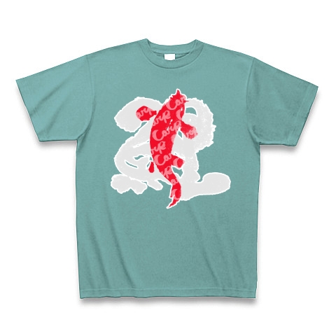 商品詳細 カープtシャツ 鯉の滝登りcarp カープ 個性的で珍しいオリジナルイラスト魚鯉 Tシャツ Pure Color Print ミント デザインtシャツ通販clubt