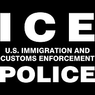 アメリカ移民税関捜査局  ICE POLICE（白）