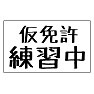 ネタ「仮免許練習中」背面 ネタ「仮免許練習中」背面