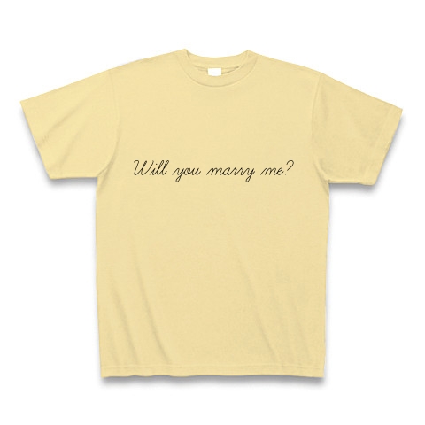 商品詳細 プロポーズ Will You Marry Me 筆記体 Tシャツ