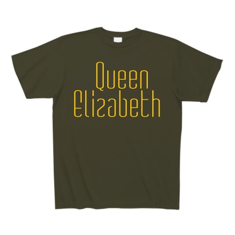 Queen Elizabeth　クイーンエリザベス｜Tシャツ Pure Color Print｜アーミーグリーン
