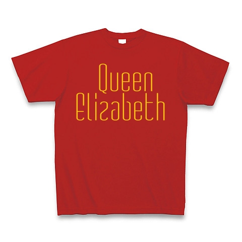 Queen Elizabeth　クイーンエリザベス｜Tシャツ Pure Color Print｜レッド